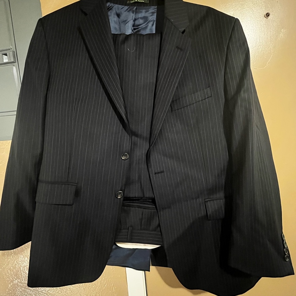 Ralph Lauren Navy Pinstripe Men's Suit